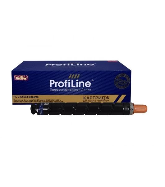 Картридж ProfiLine PL-C-EXV34 для принтеров Canon imageRUNNER Advance C2020/C2020i/C2020L/C2025/C2025i/C2030i/C2030L/C2220i/C2220L/C2225/C2225i/C2230/C2230i Magenta 19000 копий