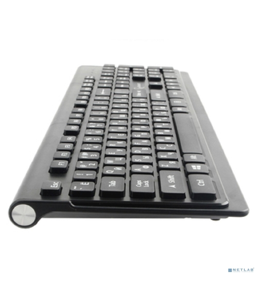 Комплект клавиатура+мышь беспроводные Gembird KBS-7200, черный, 2.4ГГц/10м, 1600 DPI, мини-приемник- USB