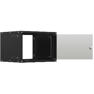 Шкаф коммутационный NTSS Lime (NTSS-WL6U5560GS-BL) настенный 6U 550x600 мм пер. дв. стекл несъемн. бок. пан. 30 кг черный 520 мм 12 кг 110 град. 500 мм IP20