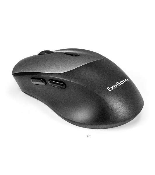 Мышь беспроводная ExeGate Professional Standard BT-070 черный, 1600 dpi, радиоканал, Bluetooth, USB, кнопки - 6