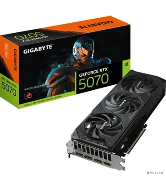Видеокарта Gigabyte PCI-E GV-N507TWF3-16GD 1.0 NVIDIA GeForce RTX 5070TI 16Gb 256bit GDDR7 2452/28000 HDMIx1 DPx3 HDCP Ret