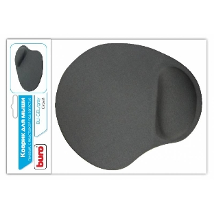 Коврик для мыши гелевый Buro BU-GEL/grey, серый, 230х205х25