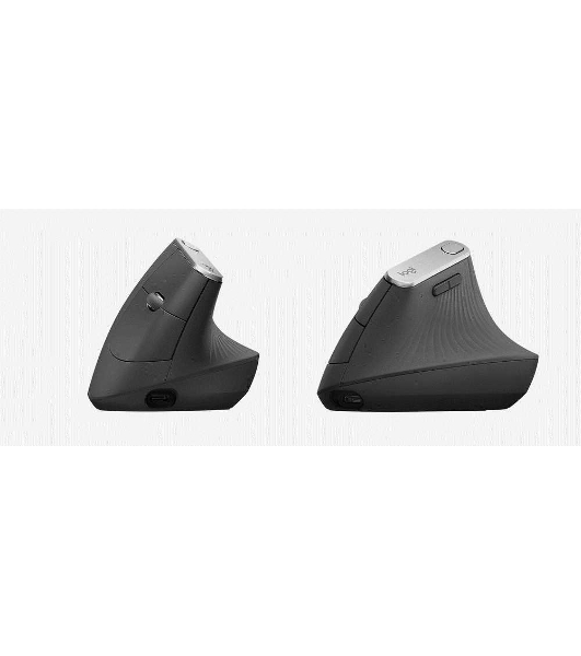 Мышь беспроводная/проводная Logitech MX Vertical графитовый, 4000 dpi, радиоканал, Bluetooth, USB, кнопки - 6