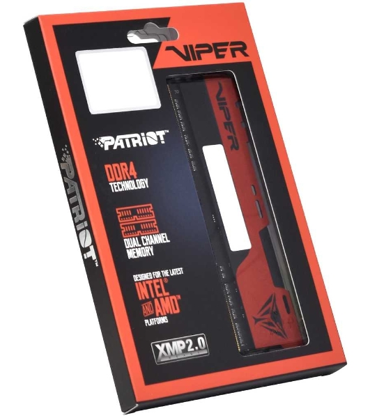 Оперативная память Patriot Viper Elite II, DDR4, 16GB (2x8 GB), 3600 MHz, CL20, DIMM, радиатор, красный, черный