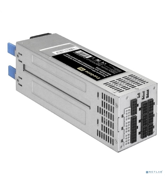 Блок питания серверный 2U Redundant 2x1200W ExeGate EX292324RUS Industrial-RTS1200 (APFC, КПД 94% (80 PLUS Platinum), 4 см fan, 24pin, 2x(4+4)pin, 2PCIe, 2SATA, 6IDE, Cable Management)