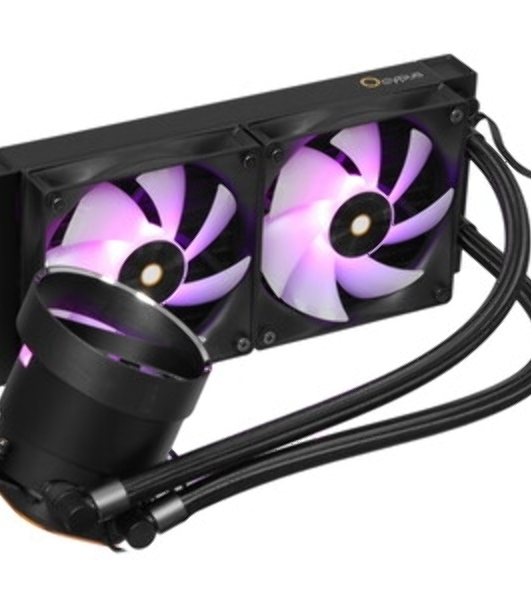 Система охлаждения Ocypus Sigma L24 BK ARGB, 240мм, LCD Pump 2.4', 2x120мм ARGB fans, LGA115X/1200/1700/18XX, AM4/AM5
