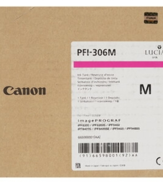 Картридж струйный Canon PFI-306 M пурпурный для iPF8300S/8400/9400S/9400 (6659B001)
