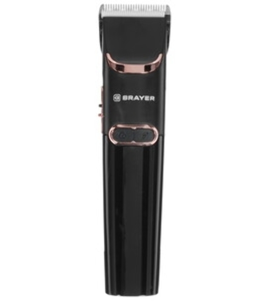Машинка для стрижки BRAYER BR3401, LED-дисплей, 4 насад, турбо, титан. покр, регу. высоты лезвий