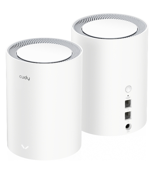 Бесшовный Mesh роутер Cudy M1800 (M1800 2-PACK) AX1800 10/100/1000BASE-TX/Wi-Fi белый (упак.:2шт)