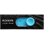 Флешка USB ADATA UV220 (AUV220-64G-RBKBL), 64Gb, USB 2.0, R/W 15/5, черный/голубой, фото3