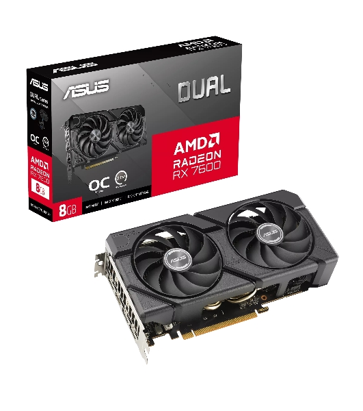 Видеокарта Asus AMD Radeon RX 7600 8Gb PCI-E DUAL-RX7600-O8G-EVO 128bit GDDR6 2280/18000 HDMIx1 DPx3 HDCP Ret