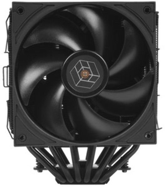 Кулер для процессора Thermalright Royal Pretor 130 (4-pin PWM, 158мм, Ni/Cu, 6x6мм, 1x120+1x130мм, 80.45CFM/81.88CFM, 29.4dBA/28.3dBA, 2150PM/1750RPM, S: 1200, 1700, 1851, 2011, 2066, 115X, AM4, AM5, silver, black)