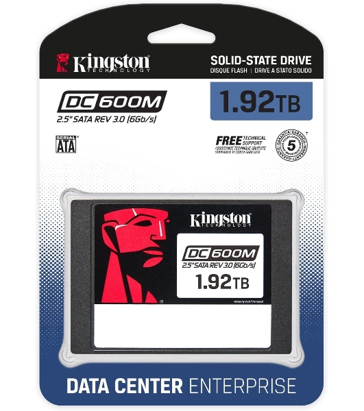 Накопитель SSD Kingston DC600M, 1920Gb, SATA III, 2.5', R/W 560/530