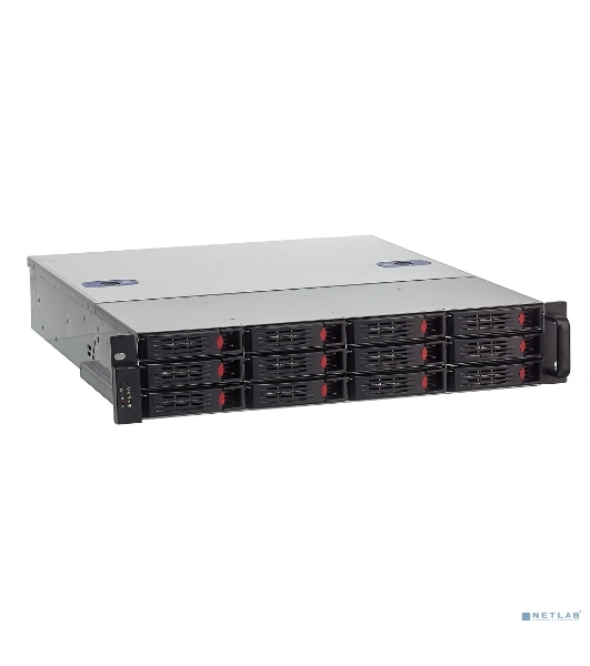 Серверный корпус ExeGate Pro 2U550-HS12 (RM 19', высота 2U, глубина 550, без БП, 12xHotSwap, USB)