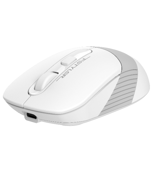 Мышь беспроводная A4Tech Fstyler FB10C белый/серый, 2000 dpi, радиоканал, Bluetooth, USB, кнопки - 4