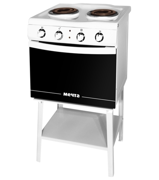 Плита электрическая Мечта 15М белый, конфорок 2 шт, духовка 25 л, 50 см x 47 см x 43 см