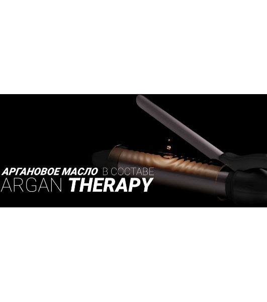 Щипцы для завивки волос Polaris PHS 3410TAi Argan Therapy PRO черный, 34 мм, 220 °C, 6 режимов