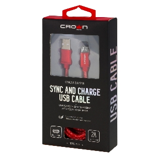 Кабель Crown USB - microUSB CMCU-3072M red