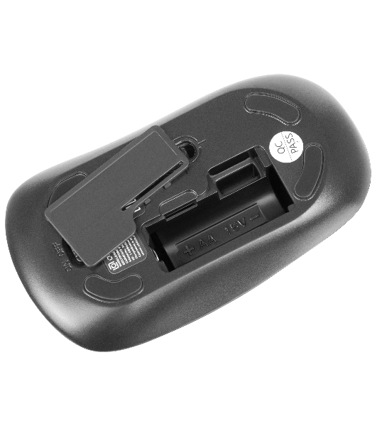 Комплект клавиатура+мышь Oklick 300M беспроводной, USB, 1600 DPI, серый/чёрный