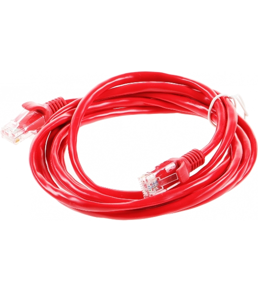 Патч-корд UTP Cablexpert cat.5e, 2м, литой, многожильный, красный