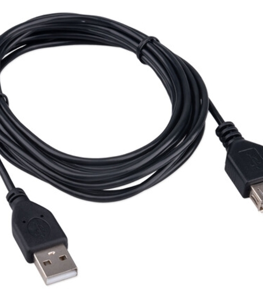 Кабель-удлинитель USB2.0 Гарнизон GCC-USB2-AMAF-3M, AM/AF, медь, 3м, черный, пакет
