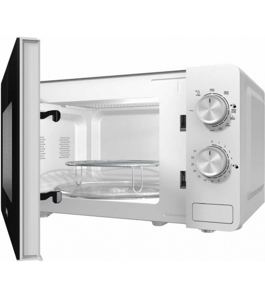 Микроволновая печь Gorenje MO20E2W белый, 20 л, 800 Вт, переключатели - поворотный механизм