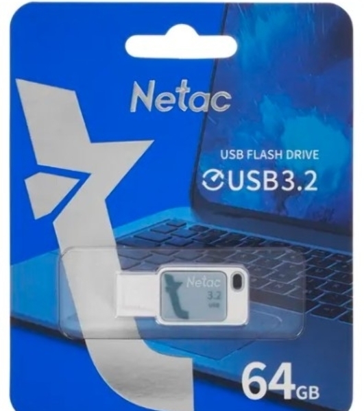 Флешка USB Netac UA31 64Gb NT03UA31N-064G-32BL, USB 3.2