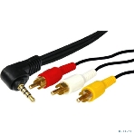 Шнур Rexant Стерео 3,5 мм 4C - 3 RCA 1,5 мeтра (GOLD), фото2