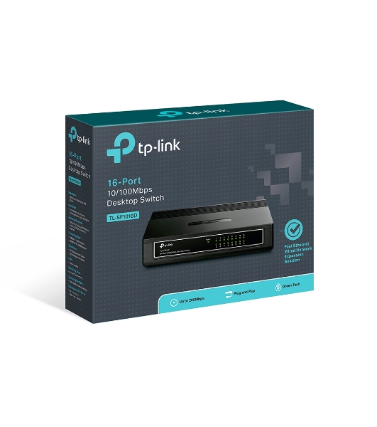 Коммутатор TP-Link SMB TL-SF1016D Коммутатор 16-port 10/100M Desktop Switch, 16 10/100M RJ45 ports, Plastic case