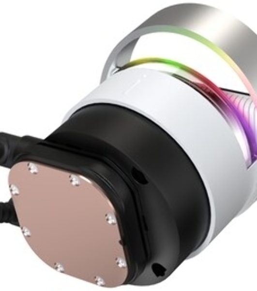 Система охлаждения Ocypus Sigma L24 WH ARGB, 240мм, LCD Pump 2.4', 2x120мм ARGB fans, LGA115X/1200/1700/18XX, AM4/AM5