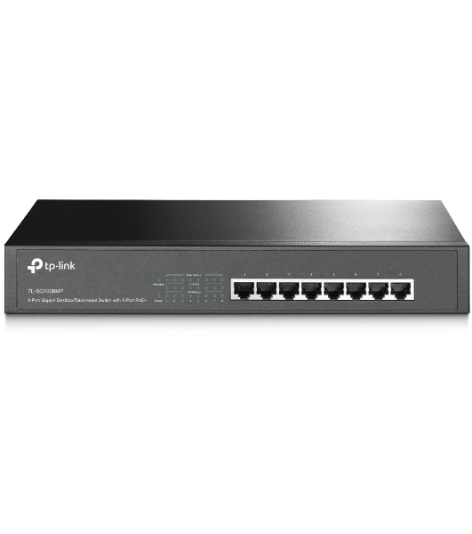 Коммутатор TP-Link TL-SG1008MP 8-портовый настольный/монтируемый в стойку гигабитный коммутатор с 8 портами PoE+