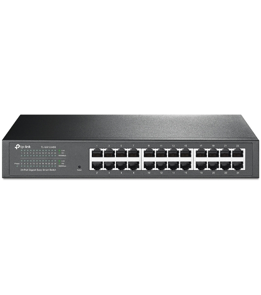 Коммутатор TP-Link SMB TL-SG1024DE 24-Port Gigabit Easy Smart Switch, 24 10/100/1000Mbps RJ45 ports, MTU/Port/Tag-based VLAN, QoS, IGMP Snooping