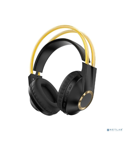 Беспроводные/проводные наушники QUMO Party Rave BT 0078 золотой, накладные, Bluetooth + проводной, до 10 ч