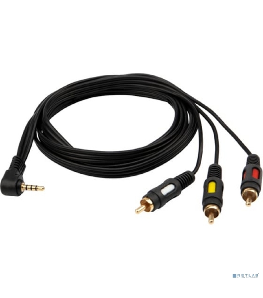 Шнур Rexant Стерео 3,5 мм 4C - 3 RCA 1,5 мeтра (GOLD)
