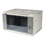 Шкаф коммутационный Lanmaster (TWT-CBWPG-6U-6X4-GY) 6U 600x400 мм пер. дв. стекл 60 кг серый, фото 1