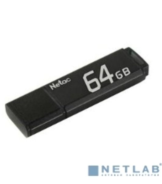 Флешка USB Netac U351 (NT03U351N-064G-20BK), 64Gb, USB 2.0, R/W 25/10, черный