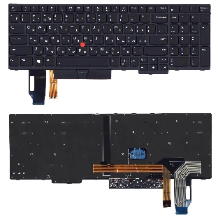 Клавиатура для ноутбука Lenovo IBM Thinkpad E580 черная с подсветкой