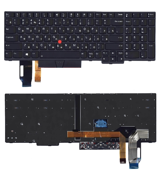 Клавиатура для ноутбука Lenovo IBM Thinkpad E580 черная с подсветкой