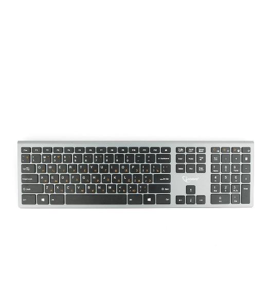 Клавиатура беспроводная Gembird KBW-1, USB, серебристый