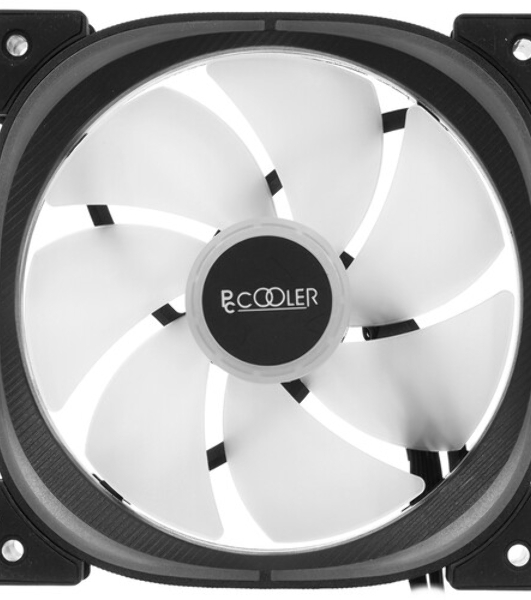 Вентилятор для корпуса PCCooler EF120 ARGb черный, 120 мм, 1500 об/мин, 25.7 дБ, 4 pin