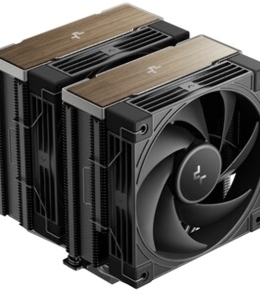 Кулер для процессора DEEPCOOL AK620 G2 LGA1851/1700/1200/115X/AM5/AM4 (8шт/кор, TDP 260W, PWM, DUAL Fan 120мм, 6 тепл. трубок, Copper Base, Wood-grain top cover, черный) RET (R-AK620G2-BKNNMN-GJD)