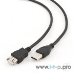 Кабель Gembird PRO USB 2.0 удлинительный 4.5м AM/AF позол. контакты, пакет, фото2
