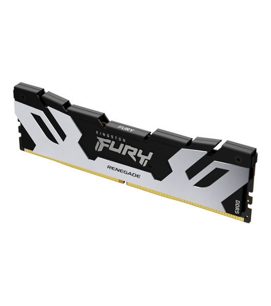 Оперативная память Kingston Fury Renegade, DDR5, 32Gb (1x32GB), 6400MHz, CL32, DIMM, радиатор, серебристый/черный