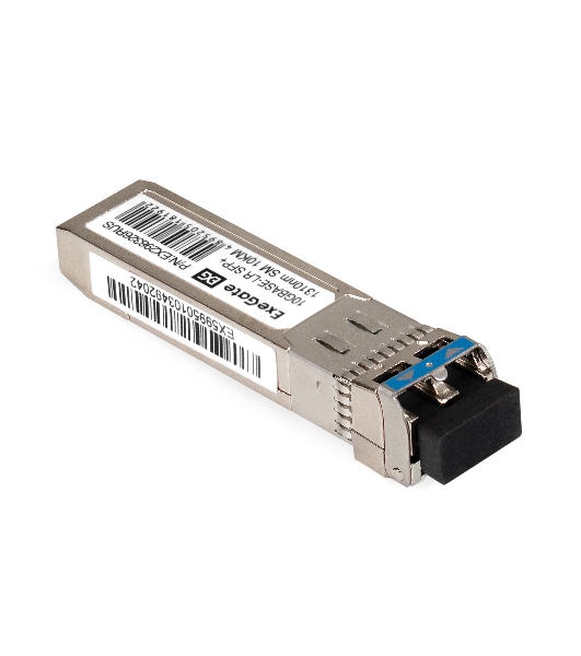 Трансивер SFP+ EXT-10G-SM1310-LC2-10KM (10Gbase-LR для одномодового оптического кабеля, 10 Гбит/с, Tx:1310/Rx:1310 нм, до 10 км, разъем Duplex LC)