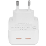 Сетевое зарядное устройство 1USB+1Type-C 3.0A PD30W+QC3.0 быстрая зарядка для Lightning 8-pin Type-C Borofone BAS76A (White), фото4