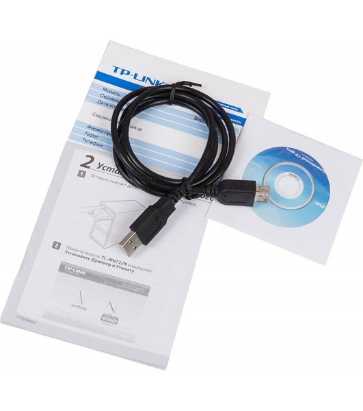 Адаптер TP-Link SOHO TL-WN722N 150Mbps High Gain Wireless N USB Adapter with Cradle, 1T1R, 2.4GHz, 802.11n/g/b, 1 detachable antenna