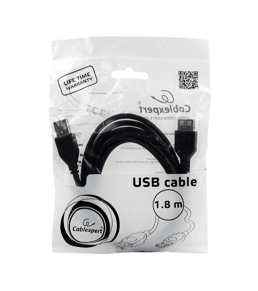 Кабель Gembird PRO USB 2.0 удлинительный 1.8м AM/AF позол. контакты, пакет