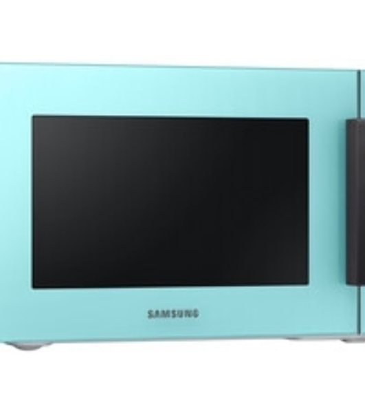 Микроволновая печь Samsung MS23T5018AN/BW голубой, 23 л, 800 Вт, переключатели - сенсор