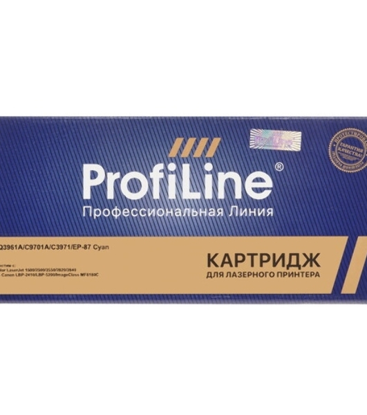 Картридж лазерный ProfiLine PL-Q3961A/C9701A/C3971/EP-87 для принтеров HP Color LaserJet 1500/2500/2550/2820/2840 Series Canon LBP-2410/LBP-5200/ImageClass MF8180C Cyan 4000 копий ProfiLine