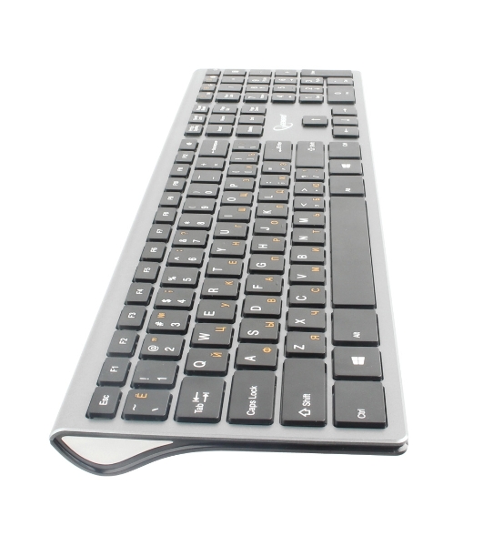 Клавиатура беспроводная Gembird KBW-1, USB, серебристый
